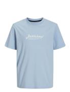 Jjbeau Tee Ss Crew Neck Jnr Tops T-shirts Short-sleeved Blue Jack & J ...