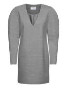 Dallas V-Neck Dress Lyhyt Mekko Grey DESIGNERS, REMIX