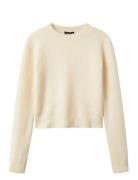 Nlflodet Ls Short S Knit Tops Knitwear Pullovers Cream LMTD