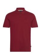 Pallas Tops Polos Short-sleeved Burgundy BOSS