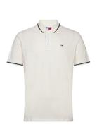 Tjm Reg Tipped Polo Tops Polos Short-sleeved White Tommy Jeans