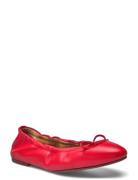 Leather Ballet Flat Ballerinat Red Polo Ralph Lauren