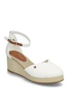 Flag Closed Toe Mid Wedge Espad Kiilakorkokengät White Tommy Hilfiger