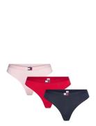 3 Pack Thong Stringit Alusvaatteet Red Tommy Hilfiger