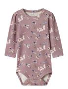 Nbfbela M Ls Body Bodies Long-sleeved Purple Name It