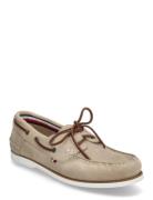 Th Boat Shoe Core Suede Purjehduskengät Kengät Beige Tommy Hilfiger