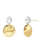 Pearl Signet Earrings Korvakoru Korut Gold Edblad