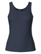 Pcsirene Tank Top Noos Tops T-shirts & Tops Sleeveless Blue Pieces