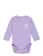 Hmlmino Body L/S Pitkähihainen Body Purple Hummel