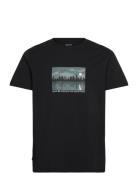 Shoreline T-Shirt Tops T-shirts Short-sleeved Black Makia