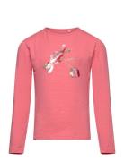 T-Shirt Ls Tops T-shirts Long-sleeved T-shirts Pink Minymo