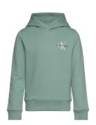 Small Monogram Hoodie Tops Sweat-shirts & Hoodies Hoodies Green Calvin...