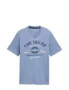 Logo Tee Tops T-shirts Short-sleeved Blue Tom Tailor