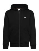 Hooded Cardigan Tops Knitwear Cardigans Black BOSS