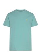 Cotton Jersey Crewneck Tee Tops T-shirts Short-sleeved Green Ralph Lau...