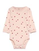 Body Ladybug Aop Bodies Long-sleeved Pink Lindex