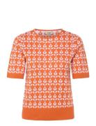 Bess Top Tops Knitwear Jumpers Orange Jumperfabriken