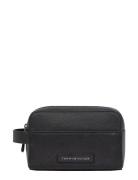 Th Monogram Washbag Toilettilaukut Black Tommy Hilfiger