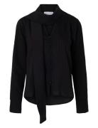 Slflucia Ls Tie Shirt B Tops Blouses Long-sleeved Black Selected Femme