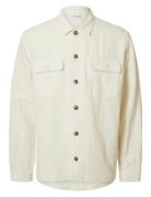 Slh-Leroy Linen Blend Overshirt Ls Noos Tops Overshirts Cream Selected...