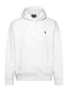 Relaxed Fit Logo Fleece Hoodie Tops Sweat-shirts & Hoodies Hoodies Whi...