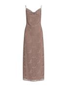 Vikatty Strap Straight Maxi Dress/Dc/Ka Maksimekko Juhlamekko Pink Vil...