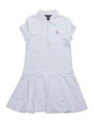 Stretch Mesh Polo Dress Mekko White Ralph Lauren Kids