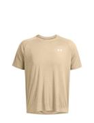 Ua Tech Textured Ss Tops T-shirts Short-sleeved Beige Under Armour