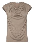 Rwbiarritz Ss Waterfall T-Shirt Tops T-shirts & Tops Sleeveless Khaki ...