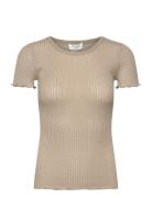 Rwbelize Ss O-Neck T-Shirt Tops T-shirts & Tops Short-sleeved Khaki Gr...