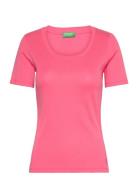 T-Shirt Tops T-shirts & Tops Short-sleeved Pink United Colors Of Benet...