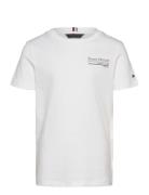 Hilfiger Yacht Print Tee Tops T-shirts Short-sleeved White Tommy Hilfi...