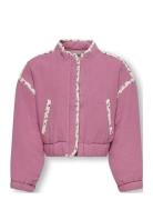 Kmgthyra Life Piping Detail Jacket Otw Bombertakki Pink Kids Only