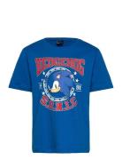 Tshirt Tops T-shirts Short-sleeved Blue Sonic