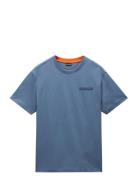 S-Sovana Ss Tops T-shirts Short-sleeved Blue Napapijri