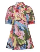 2340 Midweight Cotton, Structured S Lyhyt Mekko Pink STINE GOYA