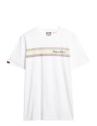 Venue Logo Stripe Relaxed Tee Tops T-shirts Short-sleeved White Superd...