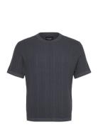 Anf Mens Sweaters Tops T-shirts Short-sleeved Navy Abercrombie & Fitch