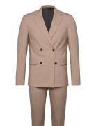 Plain Db Mens Suit - Normal Lenght Puku Beige Lindbergh