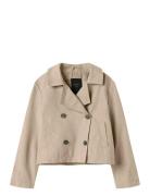 Nkfmadelin Trench Coat Short Ohut Takki Kuoritakki Beige Name It