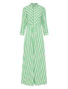 Yassavanna Long Shirt Dress S. Noos Maksimekko Juhlamekko Green YAS