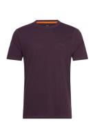 Tegood Tops T-shirts Short-sleeved Purple BOSS