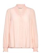 Shirt Tops Blouses Long-sleeved Pink FREE/QUENT