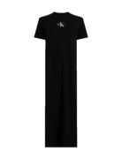 Monologo Long Rib Tee Dress Maksimekko Juhlamekko Black Calvin Klein J...