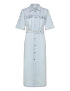 Eudora Denim Midi Dress Designers Knee-length & Midi Blue Malina