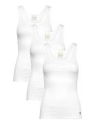 Scoop Neck Cotton Tank 3Pk Toppi White Calvin Klein