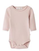Nbfthoro Hif Ls Slim Body Lil Bodies Long-sleeved Pink Lil'Atelier
