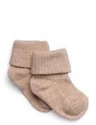 Cotton Rib Baby Socks Sukat Beige Mp Denmark