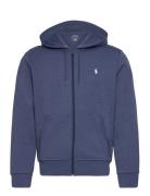 Double-Knit Full-Zip Hoodie Tops Sweat-shirts & Hoodies Hoodies Blue P...