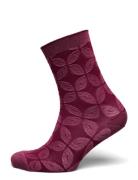 Juliane Socks Lingerie Socks Regular Socks Burgundy Mp Denmark